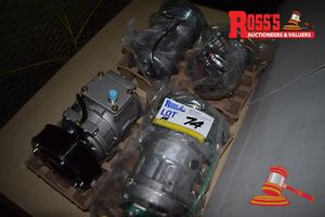 74 · 4 x Unused Assorted Makes of Automotive Air Conditioning Compressors, Types Actecmax7H15 & 7H10, Jayair CM5482J