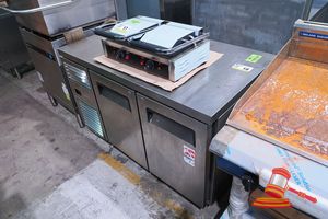 18 · SKOPE MOBILE UNDERBENCH REFRIGERATOR, 2 DOOR, STAINLESS STEEL. 240V. APPROX 1300 X 700 X H870MM.