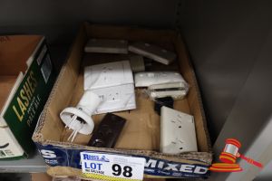 98 · BOX OF ASSORTED POWER SWITCH COVERS