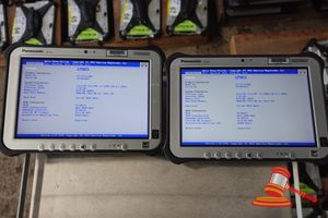 2 X Panasonic Fz-G1 Toughpad, Intel Core I5 5300u 2.30ghz Cpu, 8gb Ram, 512gb Ssd / No Os, 47410 / 46490 Hours, Sn:6ftsa59887 / 6ftsa59837 , An:Itt37850 / Itt34359, Untested ( No Charger / Some Marks)