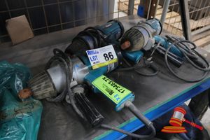 86 · 3 X MAKITA HAMMER DRILLS, 119MM, MODEL 6906, 850W, 240V. UNTESTED