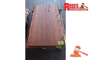 43 · JARRAH SLAB, L1300mm x W750mm/720mm x DEPTH 38/40mm APPROX