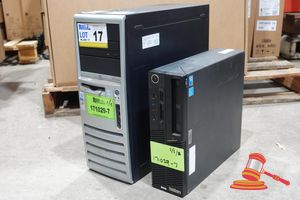 17 · 1 X LENOVO DESKTOP PC, MODEL: MT-5536, SN: R8B6HPT, AN: ITT07296, 1 X HP COMPAQ DESKTOP PC, ALL ITEMS UNTESTED (SOME MARKS / NO CABLES)