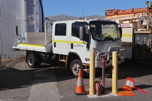 2014 Isuzu NPS 300 Flat Bed White , 4 x 4, Manual, Diesel Reg # Unlicensed ODO: 161,263 kms Showing on Clock Eng #: 4HK1240978 VIN: JAANPS75HD7100948 Features: Air Conditioning, Power Steering, Bullbar, Spotlights, Toolbox on Tray, Towbar. (S44#RITM10728267), (Disp# 66798), (Asset # 04H3862), (*Key #129, WP#4794*) Condition: ***Rust on Tray*** Panel: FAIR, Paint: FAIR, Glass: FAIR, Tyres: FAIR, Dash: FAIR, Upholstery: FAIR, Floor: FAIR, Overall Condition: FAIR