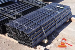 Approx 200 x 1.8m Black Steel Posts