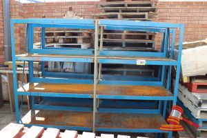 461 · 2x METAL SHELVING UNITS, APPROX W2010 x D485 x H1840mm