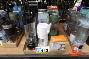 112 · 11 X PORTABLE BLENDERS, FOOD CUTTER AND JUICING CUP INCLUDING 4 X NUTRIBULLET.