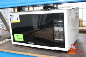 74 · 1 X SAMSUNG MICROWAVE OVEN, MODEL: ME6124W, APRIL-2012, 2450MHZ M.W.OUTPUT, SN:J5LA7WDC400124R, UNTESTED - USED