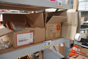 33 · BUNDLE OF STATIONARY INCLUDING: BINDER BOOKS, ETC
