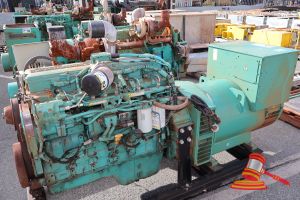 82 · 1 X CUMMINS DIESEL GENERATOR SET, ENGINE MODEL QSL9-G5, ENGINE S/N: 74409573, 6 CYLINDER 8.8 LITRE TURBOCHARGED, STAMFORD ALTERNATOR OSI-9G5-CP1 HCI43D1, RATED 240KW / 300KVA PRIME, 264KW / 330KVA STANDBY, VISIBLE WEAR AND CORROSION TO EXHAUST SYSTEM, ON PALLET. ASSET : GE7159