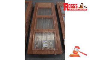 Timber Door With 3x Glass Panels, Code: Ed 20, 2040 X 820 X 38mm