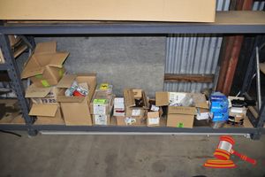 23 · APPROX 10 X BOXES OF INDUSTRIAL PARTS, INCLUDES: BOLTS, HALF COUPLINGS, HEAVY DUTY CASTOR WHEELS, VARIOUS FASTENERS, (BOXED)