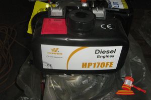 8 · KIPOR SINGLE CYLINDER DIESEL ENGINE, ELECTRIC/PULL START, 2.5KW # HP170FE (UNUSED)
