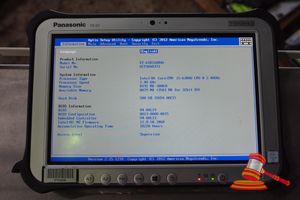 41 · PANASONIC FZ-G1 TOUGHPAD, INTEL CORE i5 6300U 2.40GHZ CPU, 8GB RAM, 500GB SSD / NO OS, HEAVY SCREEN WEAR, 10220 HOURS, SN:8ITSA44373 / AN:ITT24549, UNTESTED ( NO CHARGER / SOME MARKS)