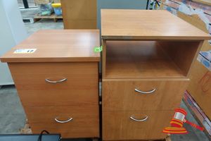 2 X Wooden Cabinets, 1 X Approx; 470mm W X 500mm D X 620mm H, 1 X Approx; 470mm W X 500mm D X 820mm H, Some Marks