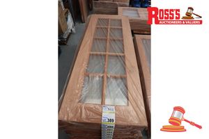 Timber Door With 10x Glass Panels, Code: Kj 20, 2040 X 720 X 40mm