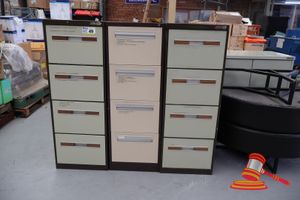 3x Assorted Metal Filing Cabinets