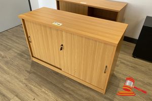 1 X Woodgrain Look Cabinet With 2 X Sliding Doors. Approx 1200 X 450 X H730mm