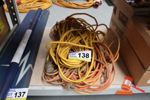 138 · 3x ASSORTED EXTENSION LEADS, UNTESTED