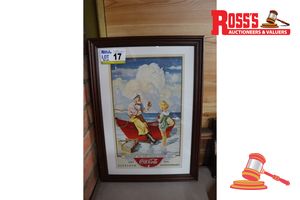 17 · VINTAGE FRAMED COCA-COLA 'THROUGH ALL THE YEARS SINCE 1886'