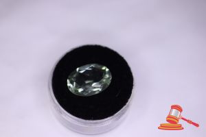 8 · WHITE QUARTZ, OVAL CUT, 6.1 CTS