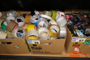 58 · BOX OF ASSORTED TAPE
