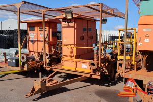 2014 Shermac Pump/Plant Trailer Orange, Tandem Axle, Unlicensed, Vin# 6t9t27wa1e06a5030, 415 V Control Panel, Section Of Piping & Valves, Ring Hitch. **Jockey Wheel Removed.** (S44#Ritm0733821), (Dr#1292), (Asset#17d090)