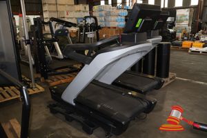 Treadmill, Commercial Style, Grey Frame With Screen, Approx; 850mm W X 1.8m L X 1.6m H, Some Marks, Untested, On A Pallet