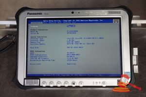 26 · PANASONIC FZ-G1 TOUGHPAD, INTEL CORE i5 6300U 2.40GHZ CPU, 8GB RAM, 500GB SSD / NO OS, 12520 HOURS, SN:8FTSA25828 / AN:ITT23742, UNTESTED ( NO CHARGER / SOME MARKS)