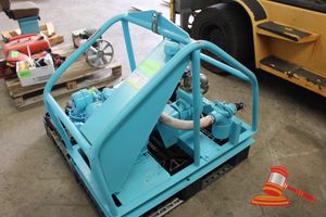 53 · Skid Mounted Self Priming Water Pump, Diesel, Make/Model/Condition: Unknown, Untested