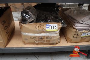 110 · BOX OF BLACK CHEFS PANTS, SIZE: 2XL