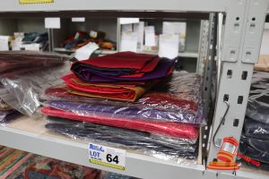 64 · BUNDLE OF COLOURFUL CUSHION COVERS, 40 x 40cms