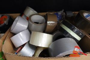 1 BOX OF ASSORTED TAPE