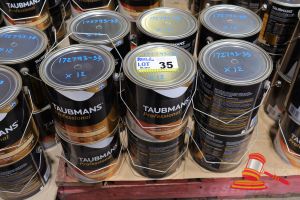 35 · APPROX 12 X TAUBMANS PROFESSIONAL PAINT TINS, NEUTRAL, EXTERIOR GLOSS, WATER BASED, 4L TINS