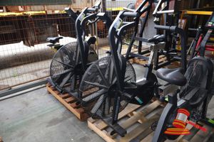 8 · AIRBIKE FAN BIKES, APPROX; 1.1M L X 500MM W X 1.3M H, WORK ROLLER WHEELS, SOME MARKS, UNTESTED