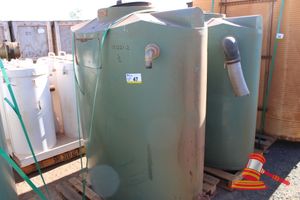 47 · 2 x ULTRA SPA 1100L GREEN TANKS, WITH OUTLETS AND MANHOLE INSPECTION