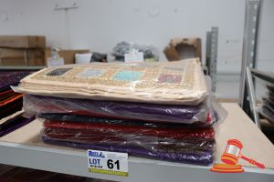 61 · BUNDLE OF COLOURFUL CUSHION COVERS, 40 x 40cms