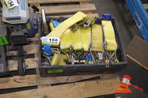 155 · CRATE OF ASSORTED RATCHET, TIE DOWN STRAPS
