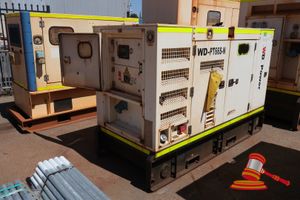 15 · 1 X WD POWER DIESEL GENERATOR, MODEL: WDP66-3, SN:1914073L03, 60 KVA PRIME POWER, 66 KVA STANDBY POWER, 3 PHASE, 50HZ, 415V, PERKINS ENGINE, LEROY SOMER ALTERNATOR, 6168 HOURS SIGHTED, APPROX; 2.6M L X 1M W X 1.7M H, UNTESTED (SOME MARKS) (B1050163)