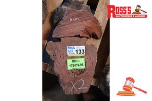 Jarrah Slice/Cookie, L300/310mm X W240/260mm X D30/50mm X Qty 2, Approx Sizes