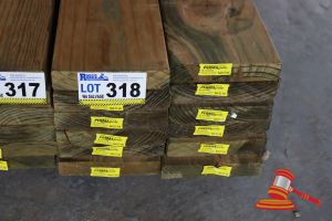 318 · 12x LENGTHS OF NON-STRUCTURAL, H4 TREATED PINE TIMBER, APPROX 170 x 35mm x 3.6m