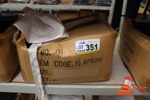 351 · BOX OF WHITE 1/2 APRONS