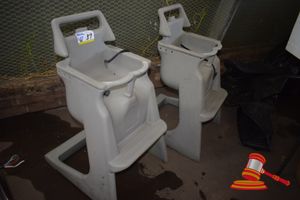 Lot of Two PVC Baby High Chairs - suit Cafe Use