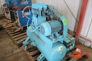 50 · Belt Drive Horizonta Air Compressor, on Castors, Make/Model/Condition: Unknown, Untested