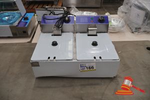166 · CATERCOOK DOUBLE BENCHTOP FRYER WITH 2x BASKETS - 240V. (UNUSED)