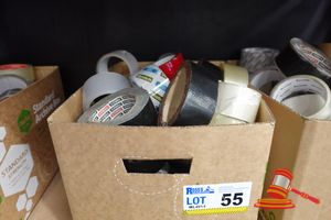 55 · BOX OF ASSORTED TAPE