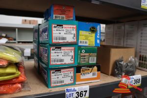 367 · BUNDLE WITH 6x BOXES OF EXAFAST GALVANISED CLASS 4.6 HEXAGON BOLTS & NUTS, M10 x 110 AND ASSORTED SCREWS, BOLTS AND WASHERS