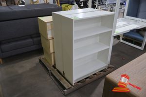 2 X White Bookcase, 4 Shelf, With Adjustable Shelving , L800 X W380 X H1070 (Poss Unused)