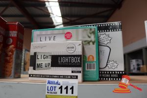 BUNDLE OF ASSORTED LIGHT UP WORD BOXES, ALL UNOPENED