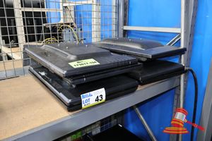 43 · 8 X LCD COMPUTER MONITORS (6 X BENQ, 2 X VIEWSONIC), 24 INCH, SOME SCRATCHES/MARKS, UNTESTED (NO CABLES / NO STANDS INCLUDED)